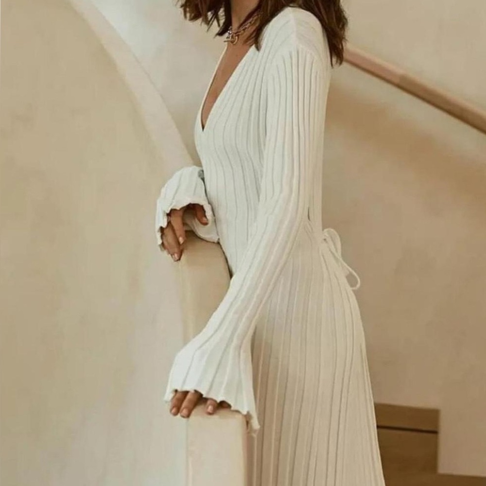 DISSH Knitted v-neck maxi dress